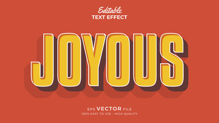 Modern 3d Alphabet, fun style title, text effect for comic Vector illustration