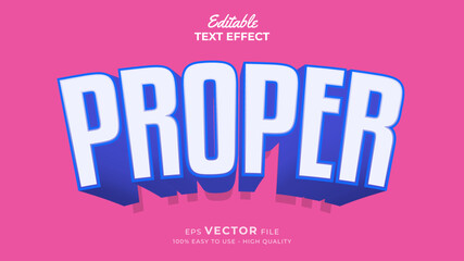 Modern 3d Alphabet, fun style title, text effect for comic Vector illustration