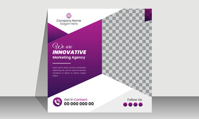 Business promotional  social media post banner template | Creative marketing Instagram post design | Square banner design