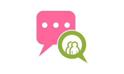 chatting group people talk logo