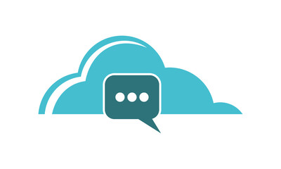 cloud chat icon logo