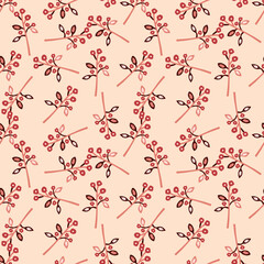 Strange flower seamless pattern. Contemporary botanical floral ornament. Creative plants endless wallpaper.