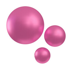 A set of pink metallic bubble gum