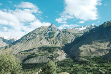 Pakistan scenic mountain
landscape shot