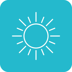 Brightness Multicolor Round Corner Line Inverted Icon