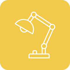 Table Lamp Multicolor Round Corner Line Inverted Icon