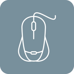 Mouse Multicolor Round Corner Line Inverted Icon