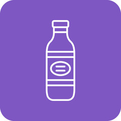 Bottle Multicolor Round Corner Line Inverted Icon