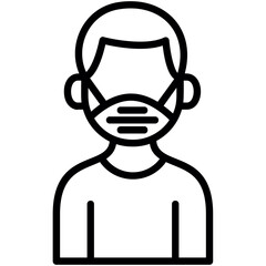 Man Wearing Mask Icon
