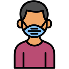 Man Wearing Mask Icon