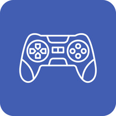 Gamepad Multicolor Round Corner Line Inverted Icon