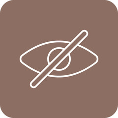 Hide Multicolor Round Corner Line Inverted Icon