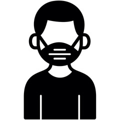Man Wearing Mask Icon