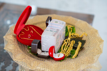 counting the dowry, Thai Traditional Ceremony