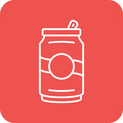 Can Multicolor Round Corner Line Inverted Icon