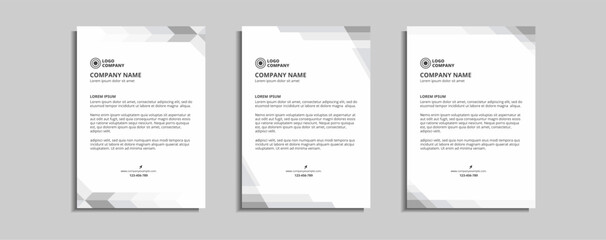 Obraz premium modern corporate letterhead template design
