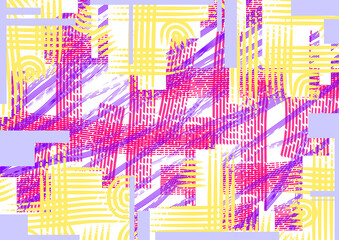 かすれたラインを使ったカラフルなアート　背景　素材