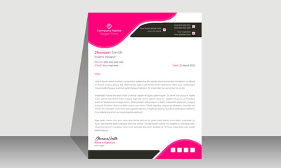 Letterhead design template. Creative, clean and elegant modern business professional letterhead template design