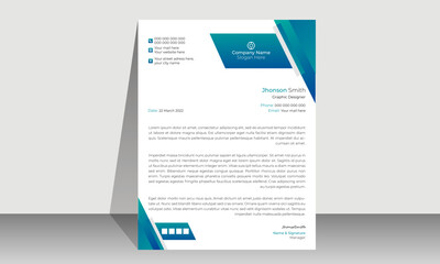 Letterhead design template. Creative, clean and elegant modern business professional letterhead template design