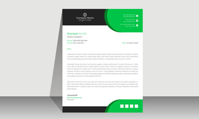 Letterhead design template. Creative, clean and elegant modern business professional letterhead template design