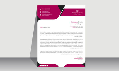 Letterhead design template. Creative, clean and elegant modern business professional letterhead template design