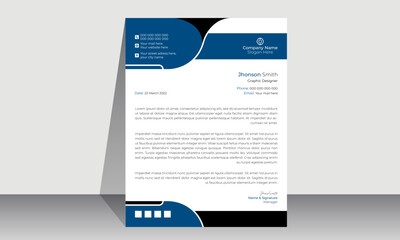 Letterhead design template. Creative, clean and elegant modern business professional letterhead template design