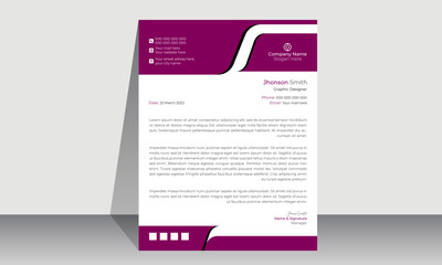 Letterhead design template. Creative, clean and elegant modern business professional letterhead template design