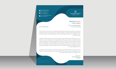 Letterhead design template. Creative, clean and elegant modern business professional letterhead template design
