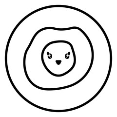 Fototapeta premium fast food emojis icons