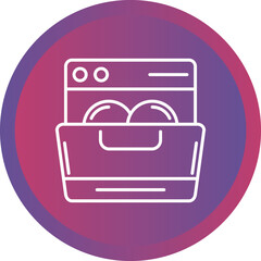 Fototapeta premium Dishwasher Icon