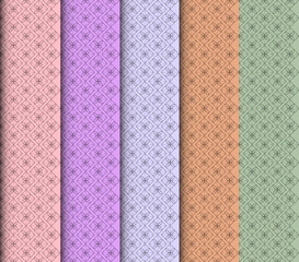 Geometric Seamless floral patterns bundle or texture design