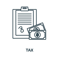 Tax flat icon. Colored element sign from auditors collection. Flat Tax icon sign for web design, infographics and more.