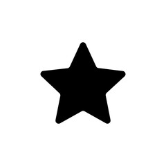 Star icon black vector illustration.