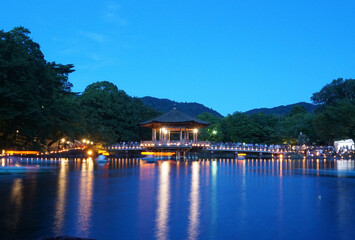 なら燈花会　浮見堂　ライトアップ