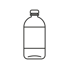 Plastic bottle icon flat vector illustration isolated on white background