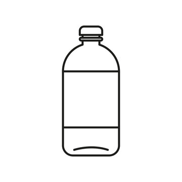 Plastic bottle icon flat vector illustration isolated on white background