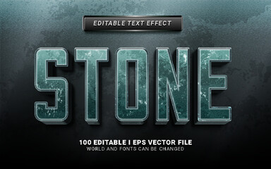 stone 3d style text effect