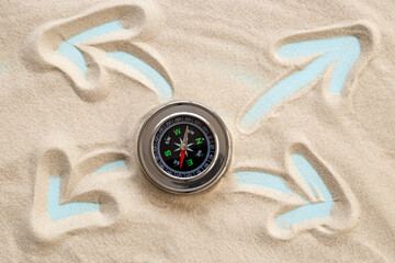 Choosing best solution with compass in the sand