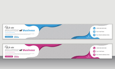 Creative modern YouTube channel banner designs template. Channel cover design layout 