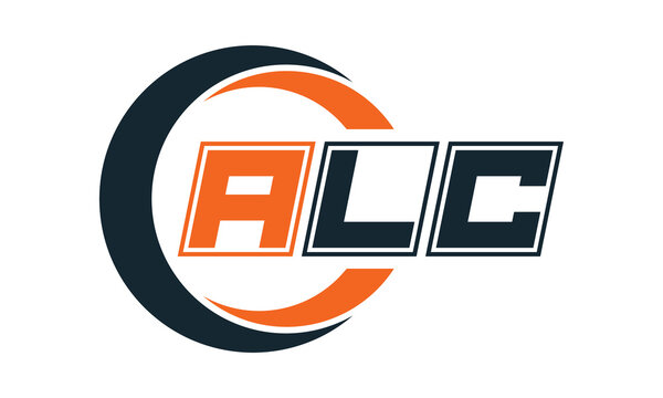 ALC three-letter circle logo design. custom font logo vector template | abstract logo | word mark logo | letter mark logo | business logo | minimalist logo | font logo |