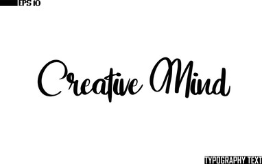 Creative Mind Typographic Text Lettering 
