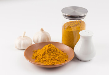 Heap of curry powder indian kitchen