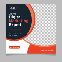 Digital marketing expert social media post template