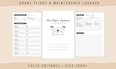 Drone Flight and Maintenance Logbook Interior Design