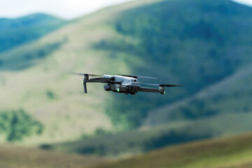 Fototapeta na wymiar Small drone in the air