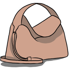 Colorful bag design.Hand drawn,creative with illustration in flat design.Concept of bag design.