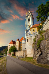 Fototapeta na wymiar Abbey Durnstein in Wachau valley. Durnstein, Lower Austria.