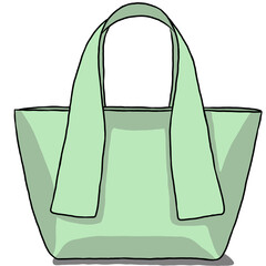 Colorful bag design.Hand drawn,creative with illustration in flat design.Concept of bag design.