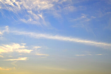 clouds in the sky with sunlight
