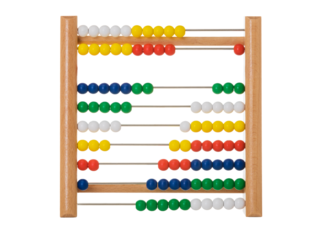 Wooden abacus isolated with transparent background